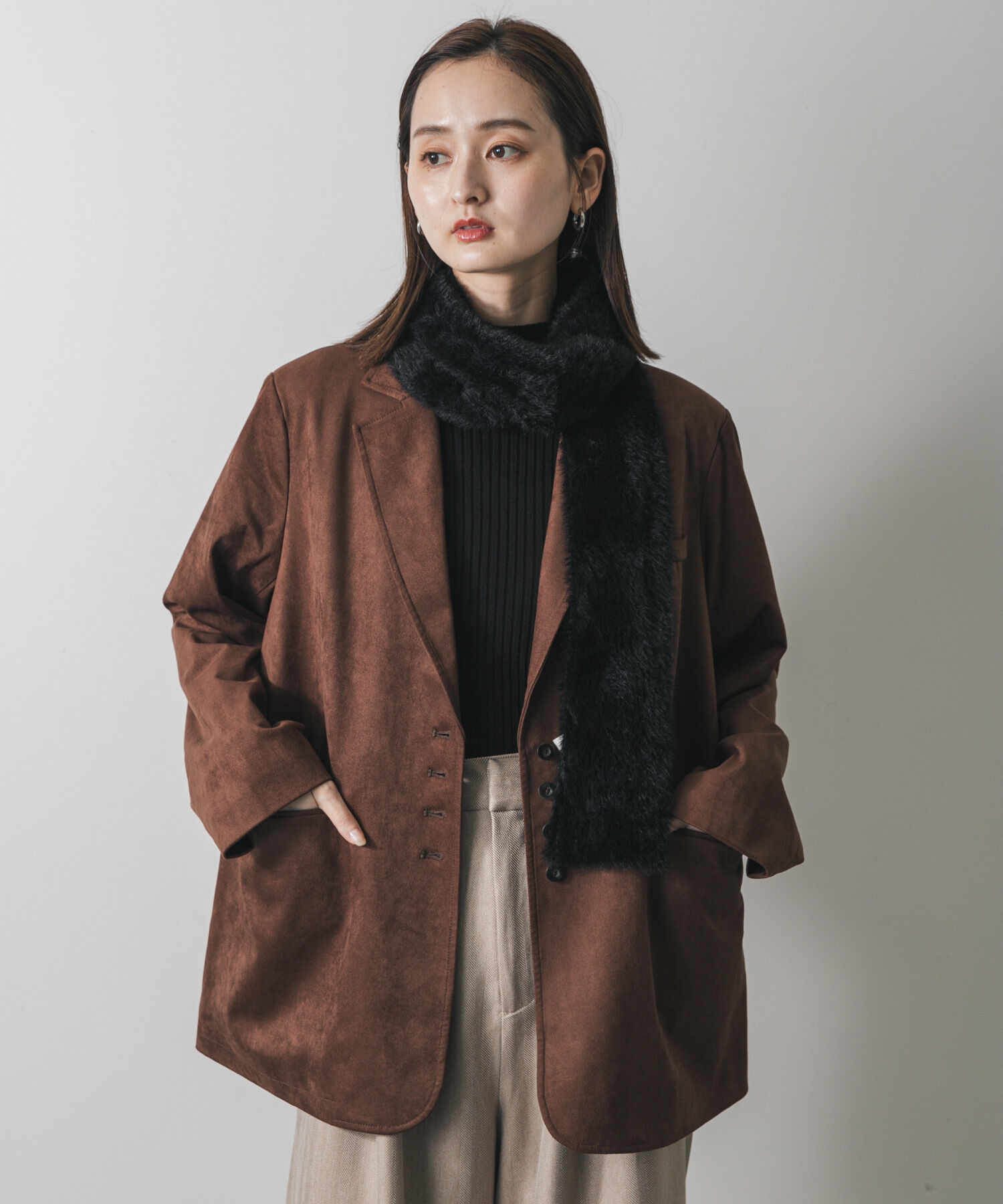 SENSE OF PLACE by URBAN RESEARCH「シャギーナローストール」|マフラー|