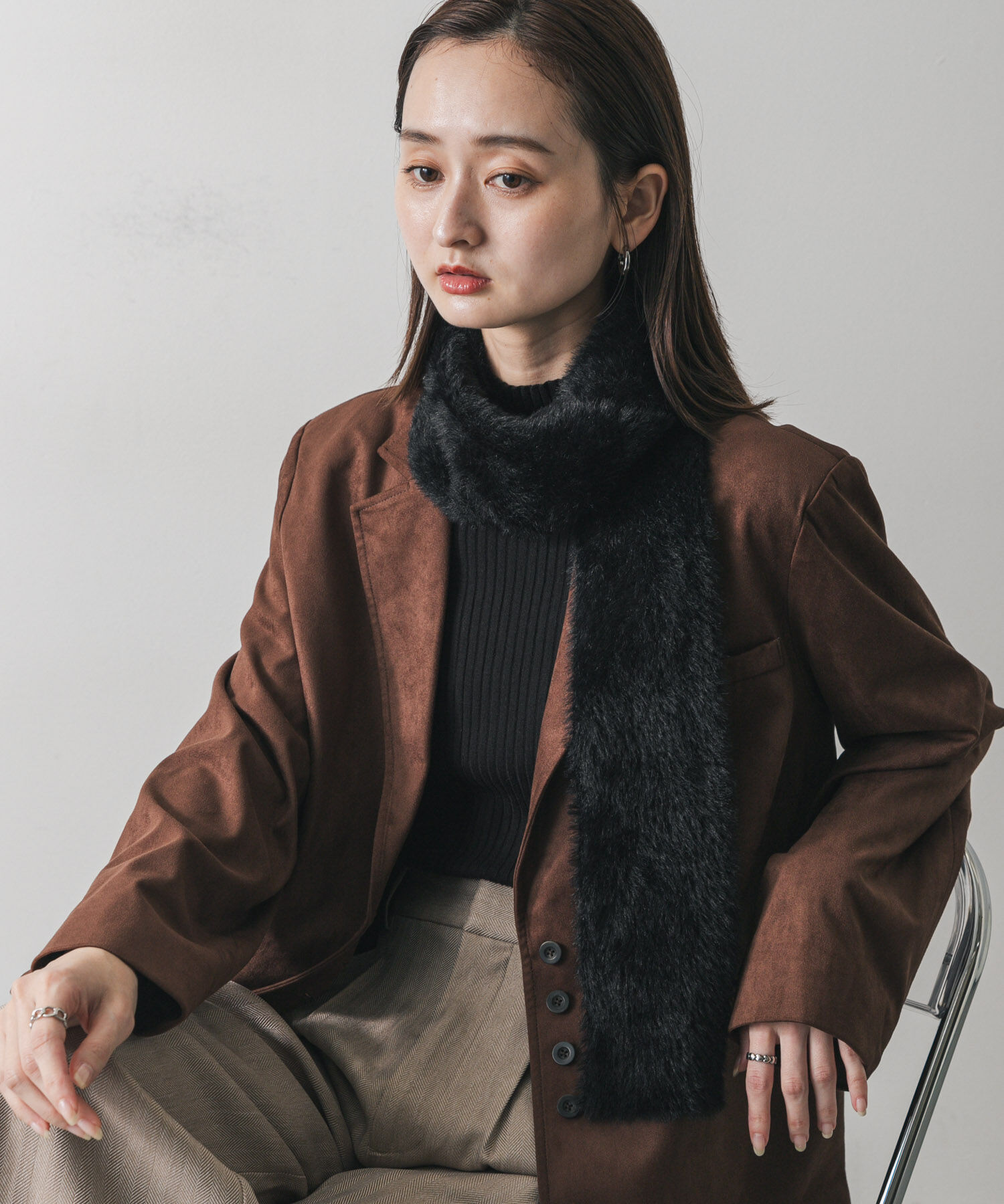 SENSE OF PLACE by URBAN RESEARCH「シャギーナローストール」|マフラー|