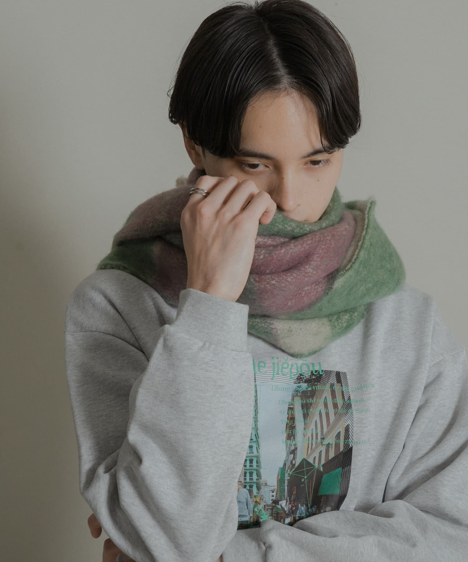 SENSE OF PLACE by URBAN RESEARCH「パターンボリューム大判マフラー」|マフラー|