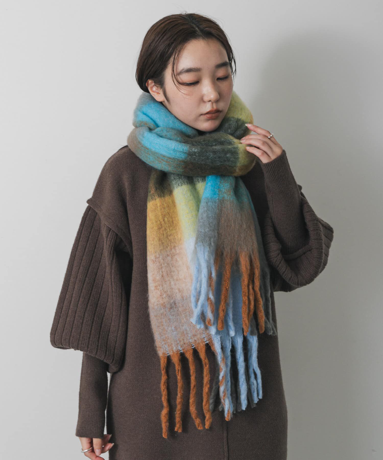 SENSE OF PLACE by URBAN RESEARCH「ボリュームチェックストール」|マフラー|