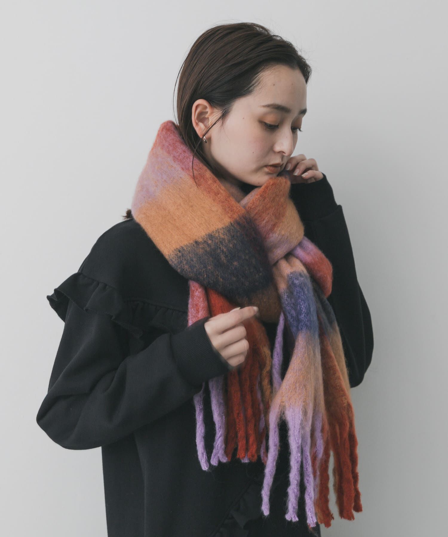 SENSE OF PLACE by URBAN RESEARCH「ボリュームチェックストール」|マフラー|