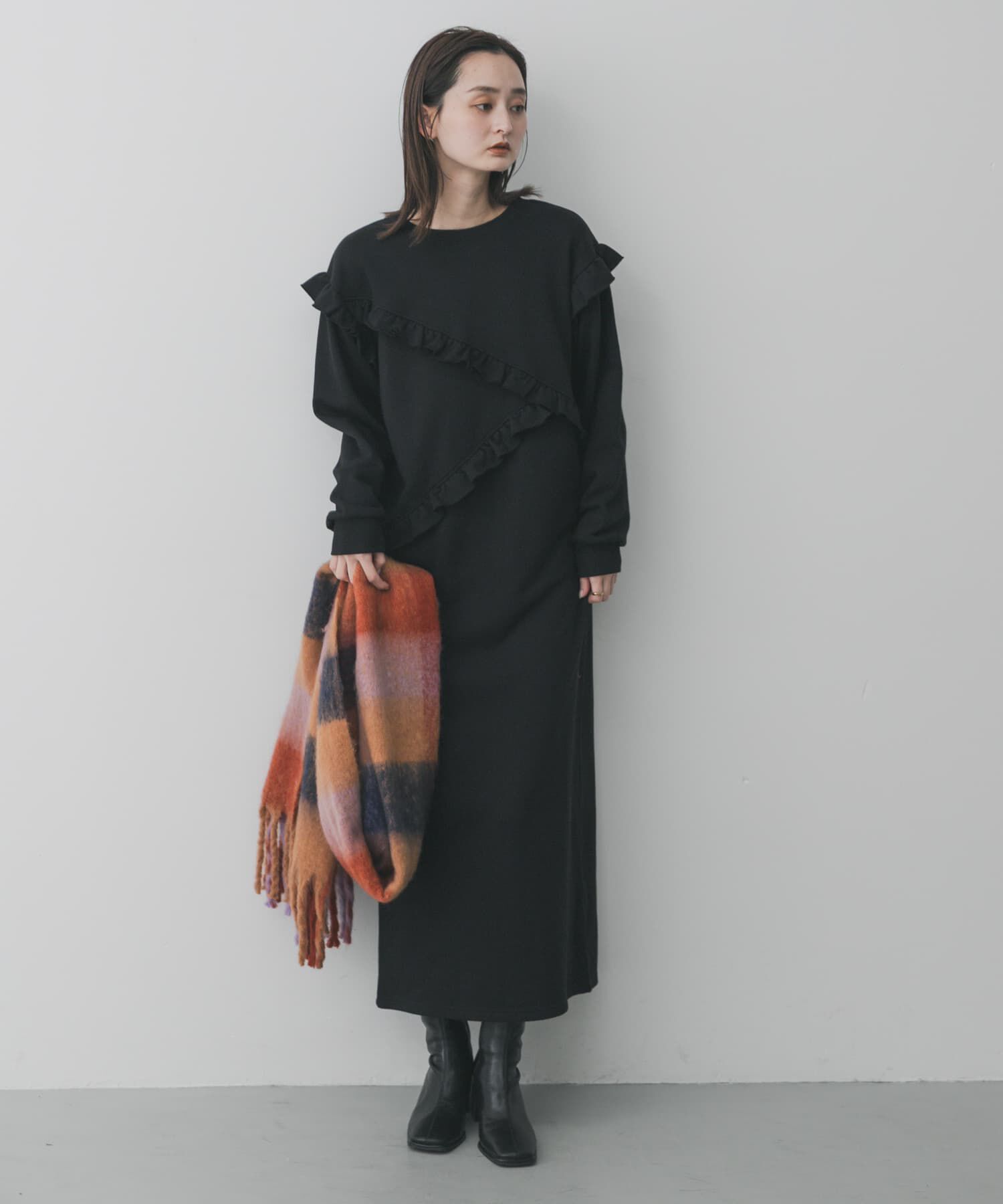 SENSE OF PLACE by URBAN RESEARCH「ボリュームチェックストール」|マフラー|