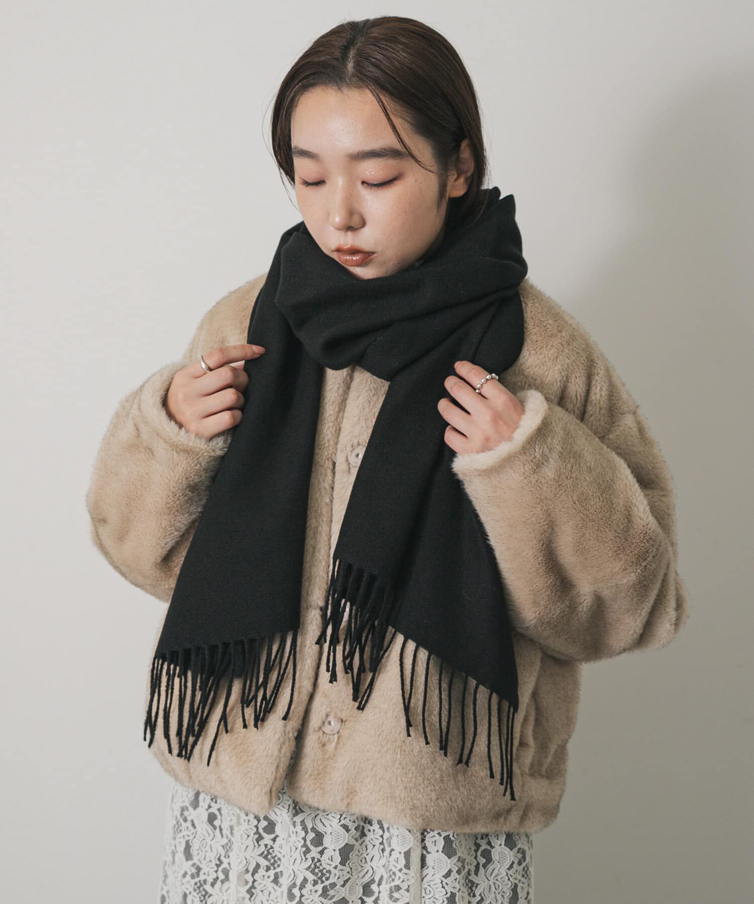 SENSE OF PLACE by URBAN RESEARCH「フリンジストール」|マフラー|