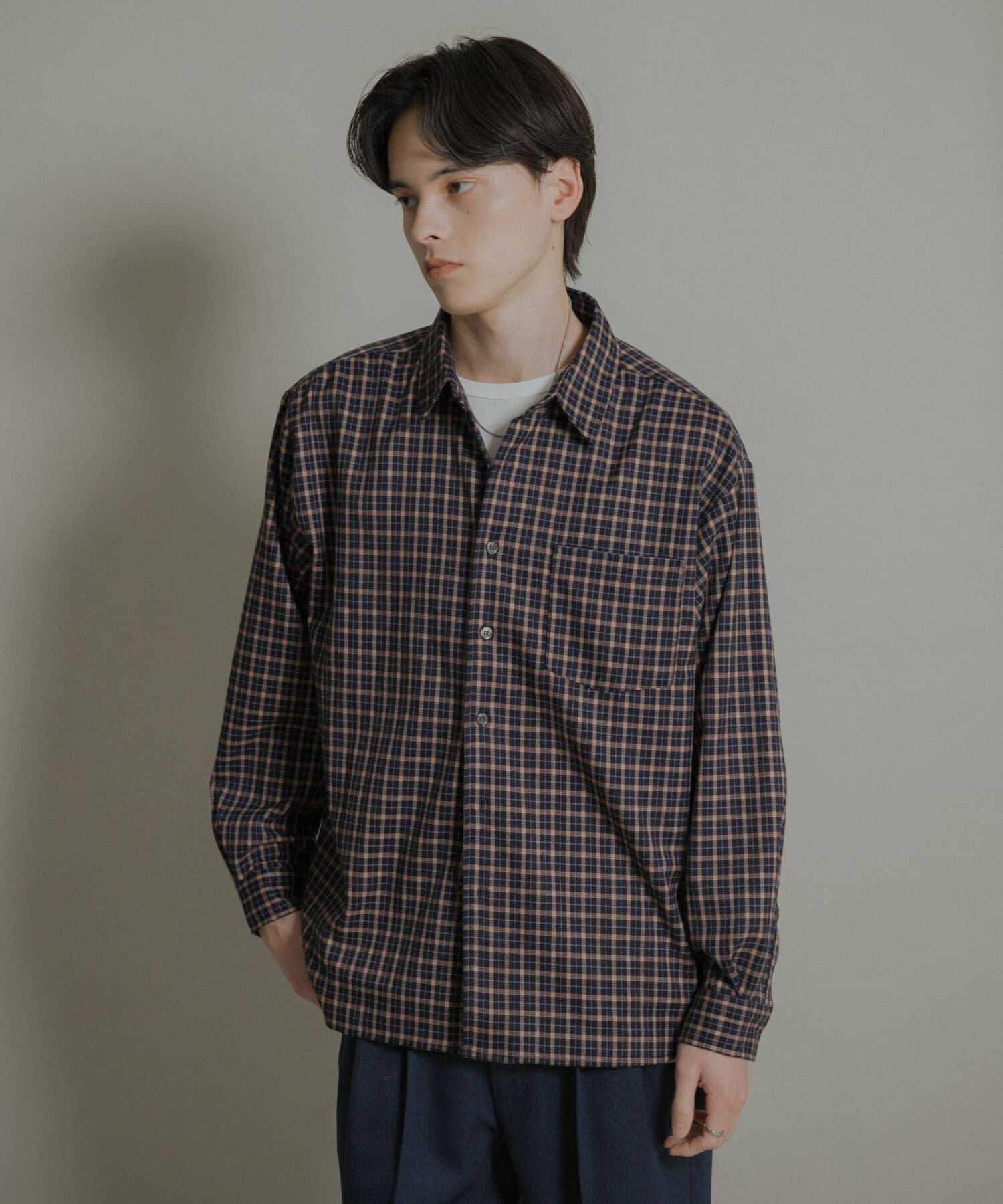 SENSE OF PLACE by URBAN RESEARCH「ニュアンスチェックロングスリーブネルシャツ」|シャツ・ブラウス|