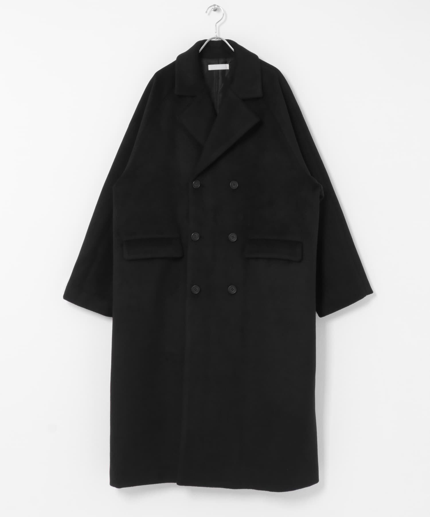SENSE OF PLACE by URBAN RESEARCH「ウールブレンドダブルロングコート」|ノーカラーコート|