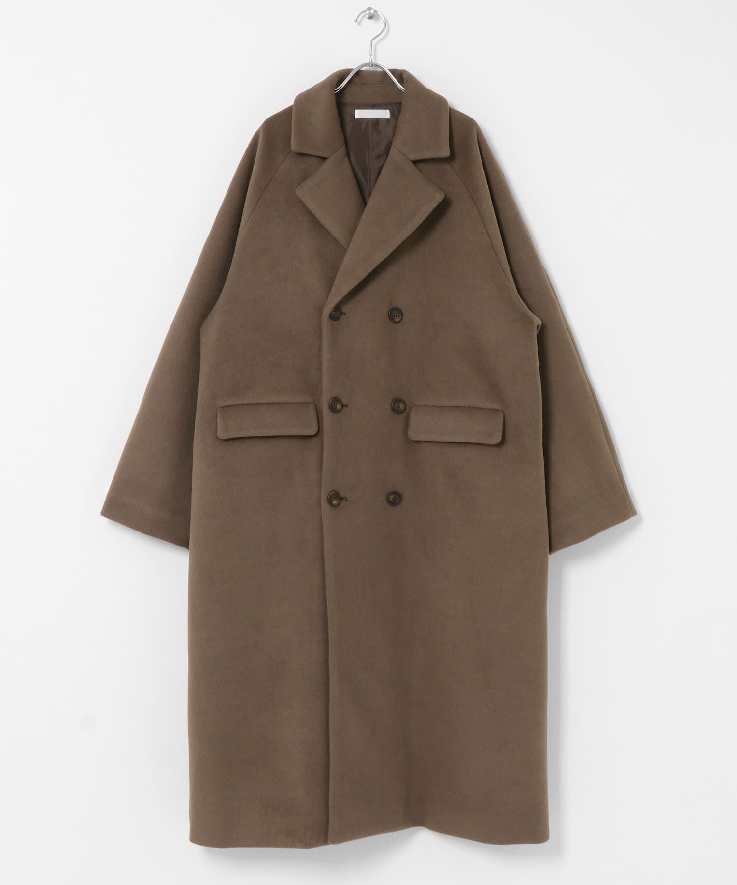 SENSE OF PLACE by URBAN RESEARCH「ウールブレンドダブルロングコート」|ノーカラーコート|