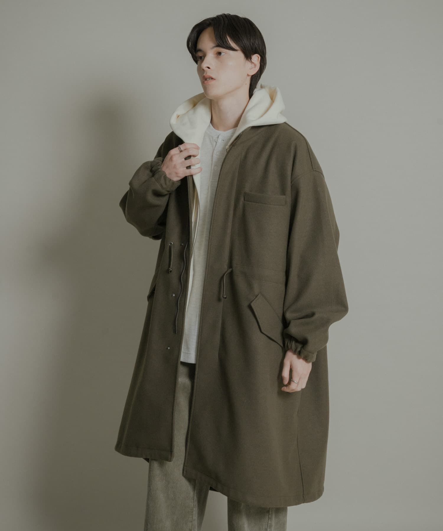 SENSE OF PLACE by URBAN RESEARCH「『UR TECH』 カットメルトンモッズコート」|ミリタリー・モッズコート|