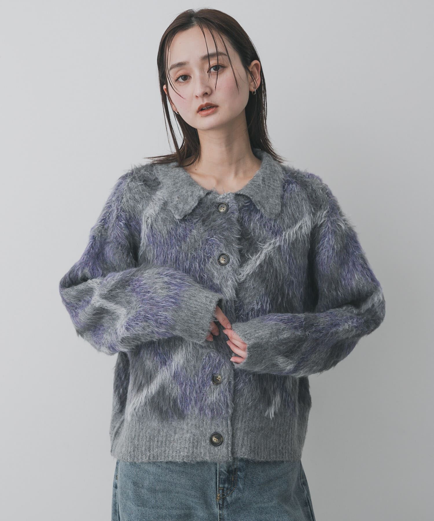 SENSE OF PLACE by URBAN RESEARCH「『洗濯可』エリツキチェックカーディガン」|カーディガン|