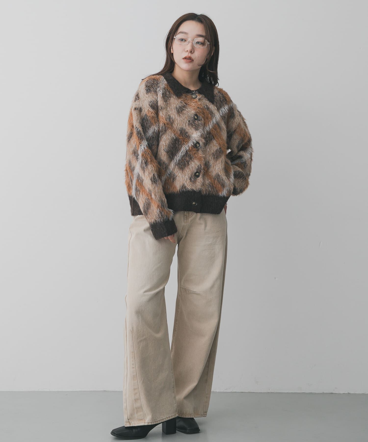 SENSE OF PLACE by URBAN RESEARCH「『洗濯可』エリツキチェックカーディガン」|カーディガン|