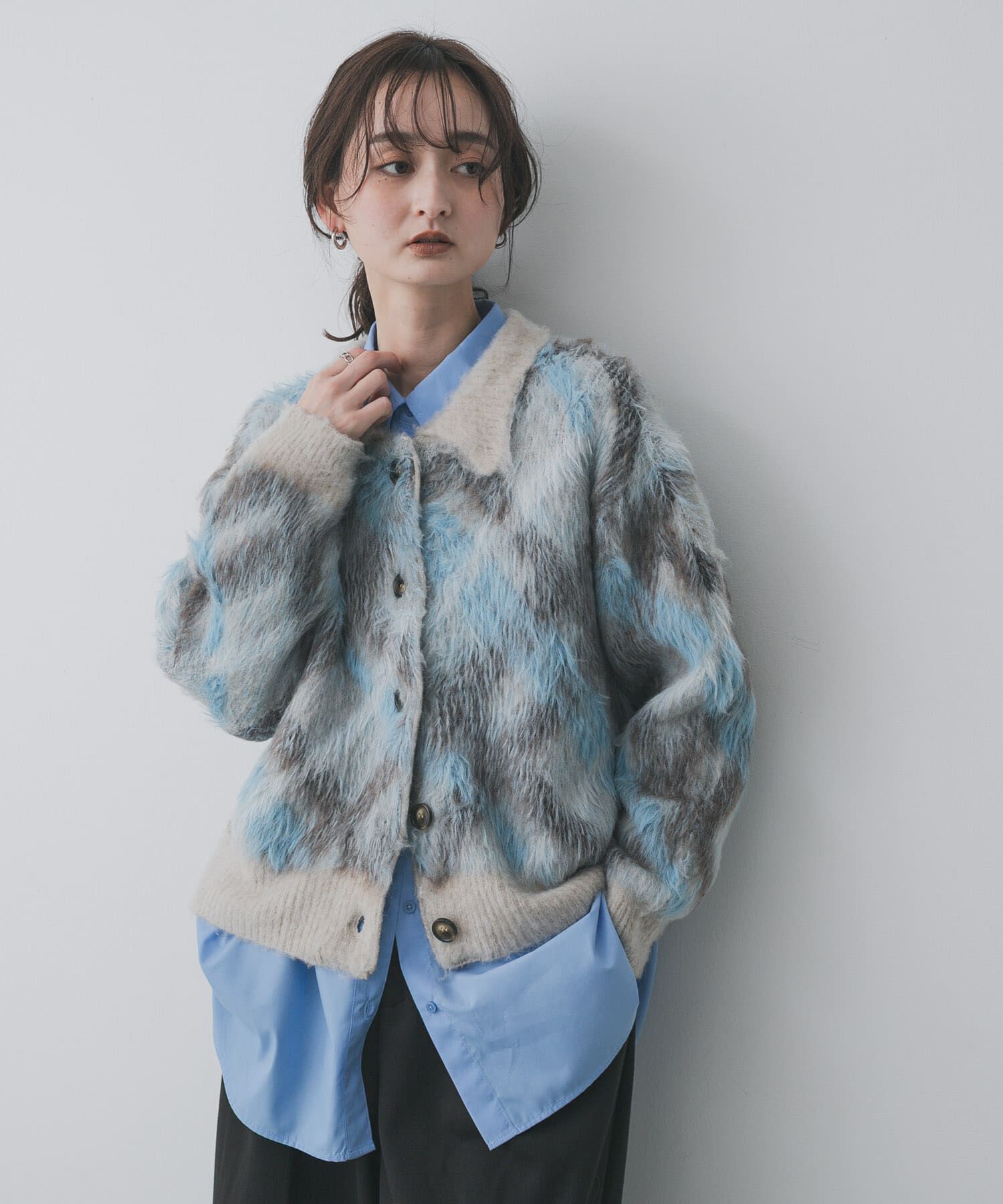 SENSE OF PLACE by URBAN RESEARCH「『洗濯可』エリツキチェックカーディガン」|カーディガン|