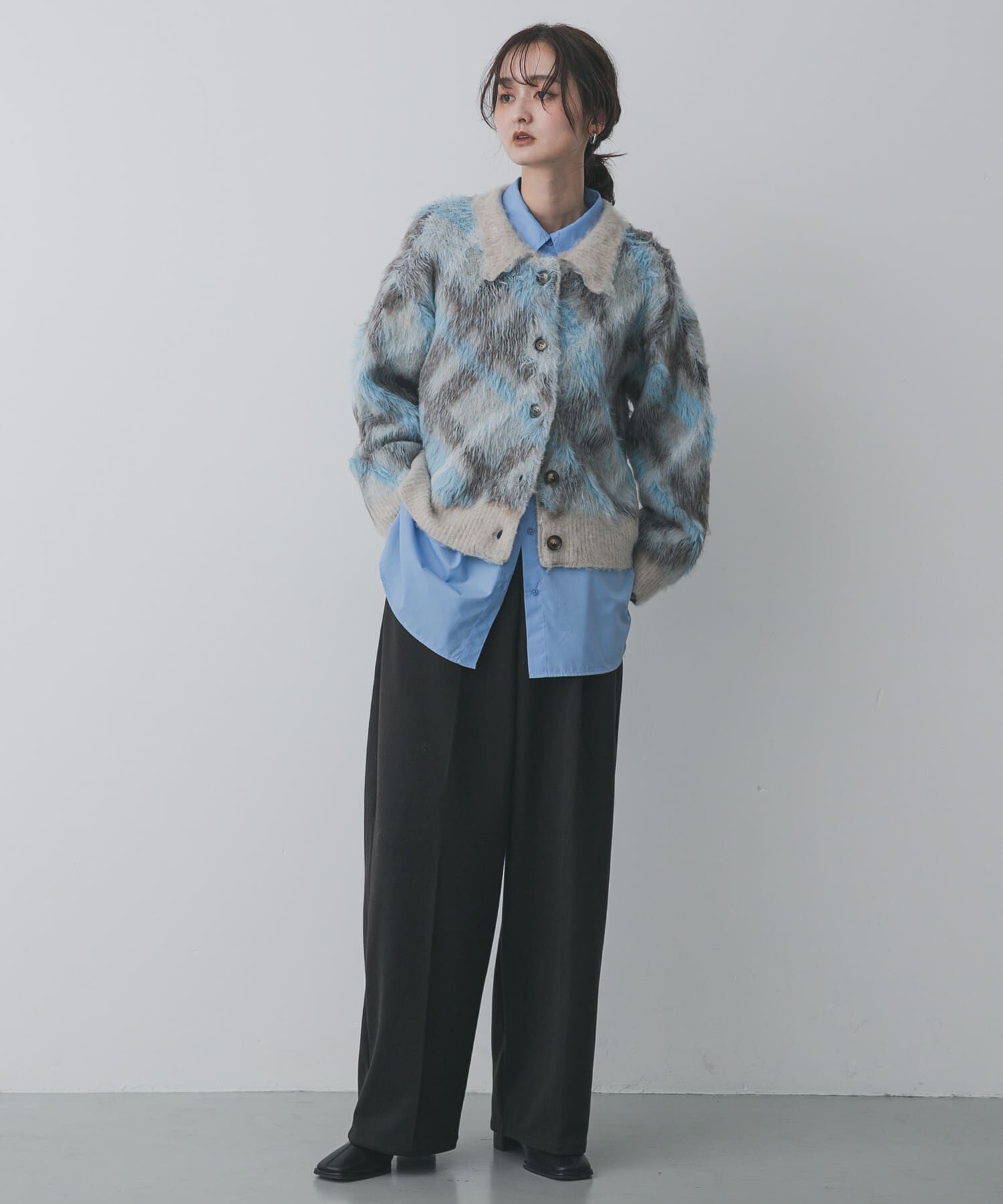 SENSE OF PLACE by URBAN RESEARCH「『洗濯可』エリツキチェックカーディガン」|カーディガン|