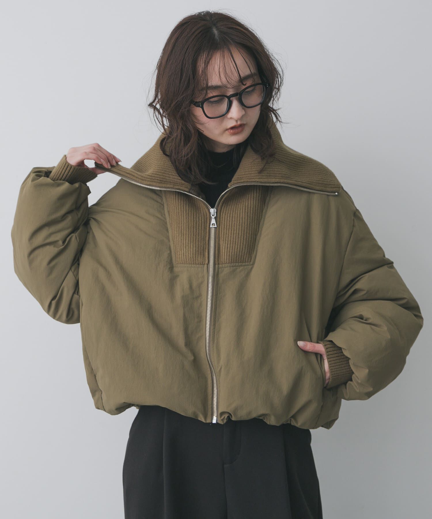 SENSE OF PLACE by URBAN RESEARCH「ビッグカラーショートパフジャケット」|ダウン|