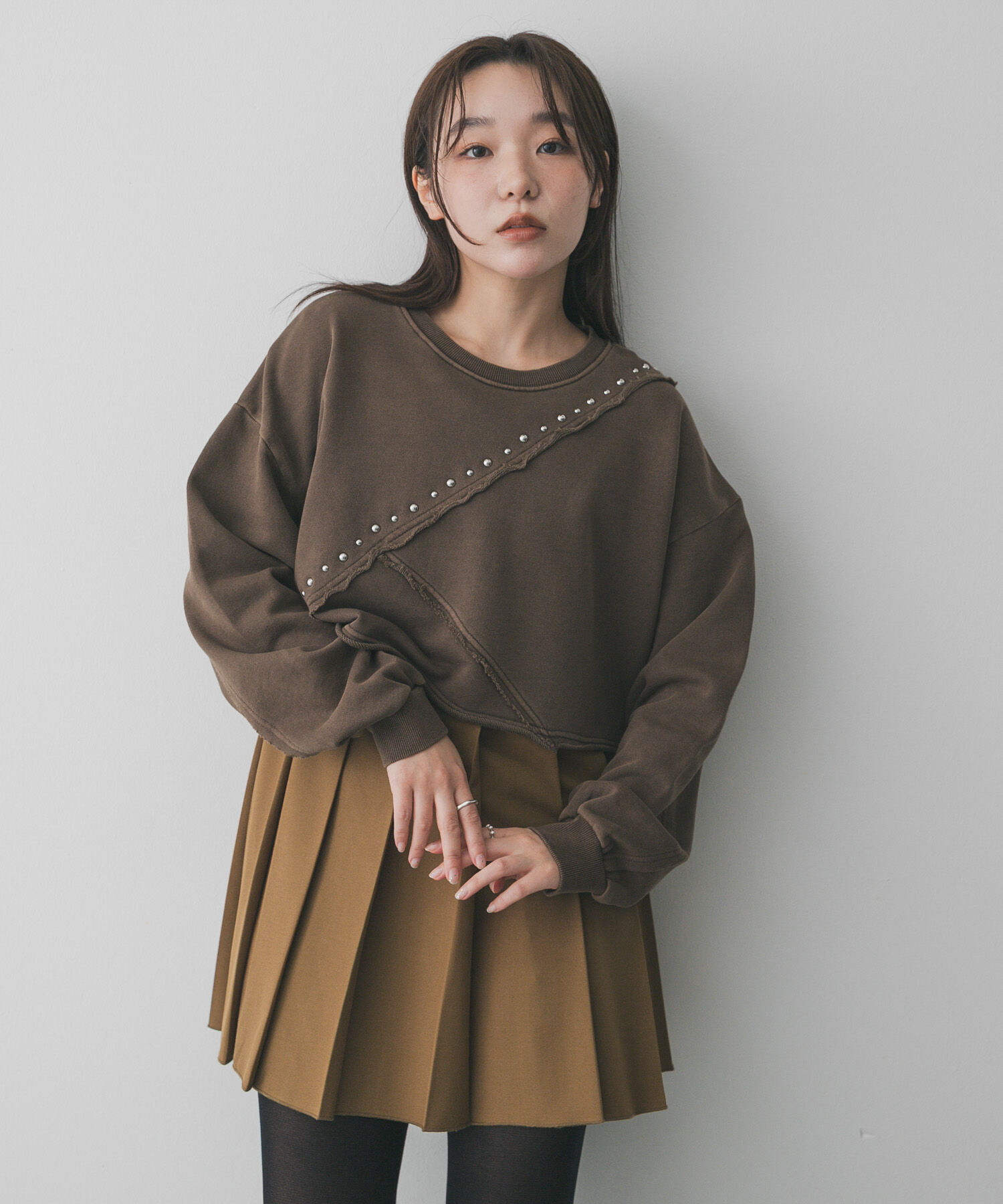 SENSE OF PLACE by URBAN RESEARCH「スタッズピグメントカットトップ」|スウェット・ジャージ|