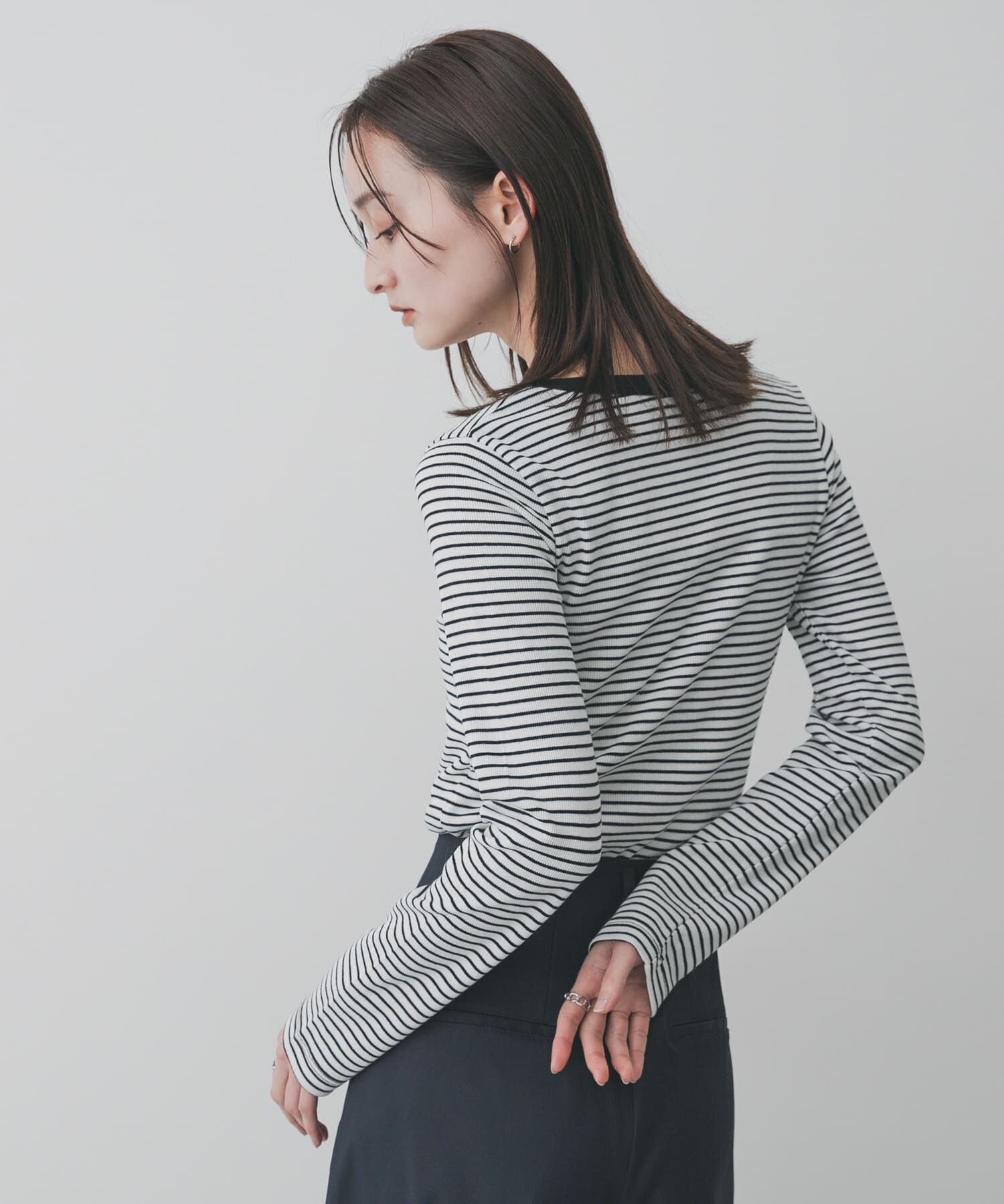 SENSE OF PLACE by URBAN RESEARCH「ラウンドネックリブTシャツ」|Tシャツ・カットソー|