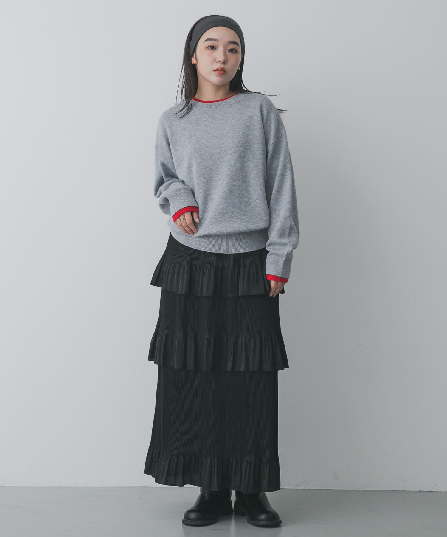 SENSE OF PLACE by URBAN RESEARCH「『洗濯可』バイカラーレイヤードセーター」|ニット・セーター|