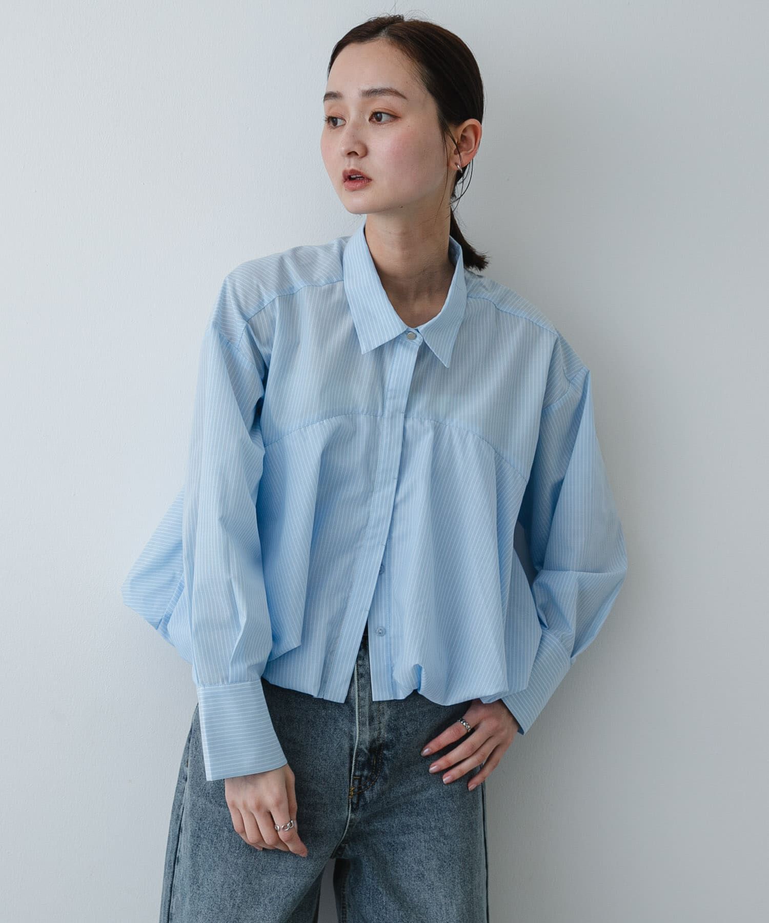 SENSE OF PLACE by URBAN RESEARCH「『イージーケア』シルバーボタンバルーンシャツ」|シャツ・ブラウス|