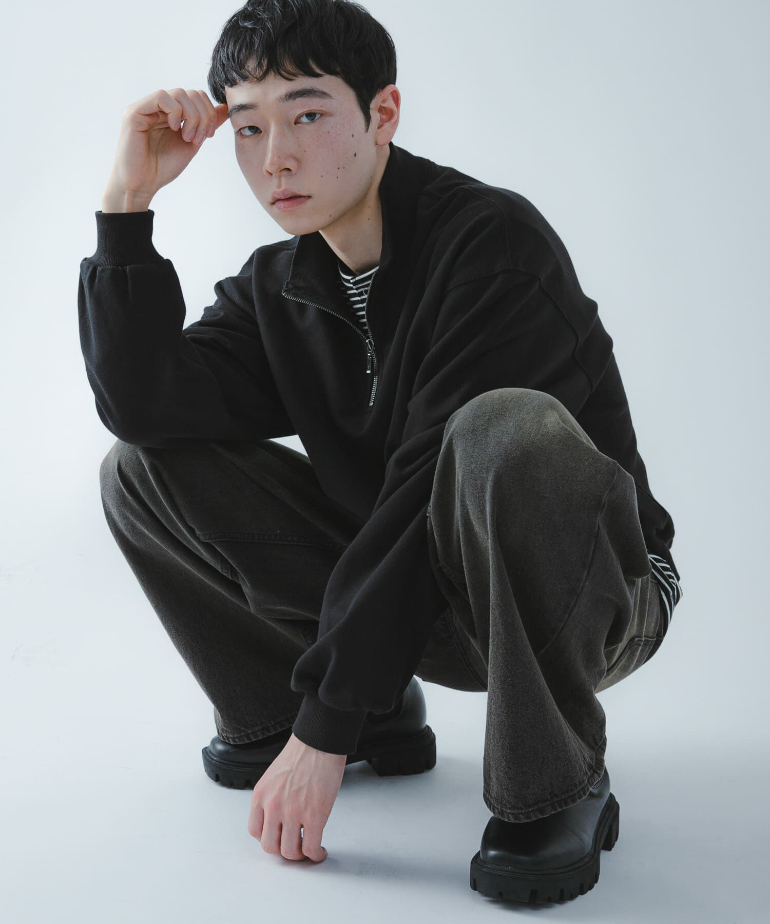 SENSE OF PLACE by URBAN RESEARCH「『洗濯可/撥水/防花粉』SKINProofハーフジップスウェット」|スウェット・ジャージ|