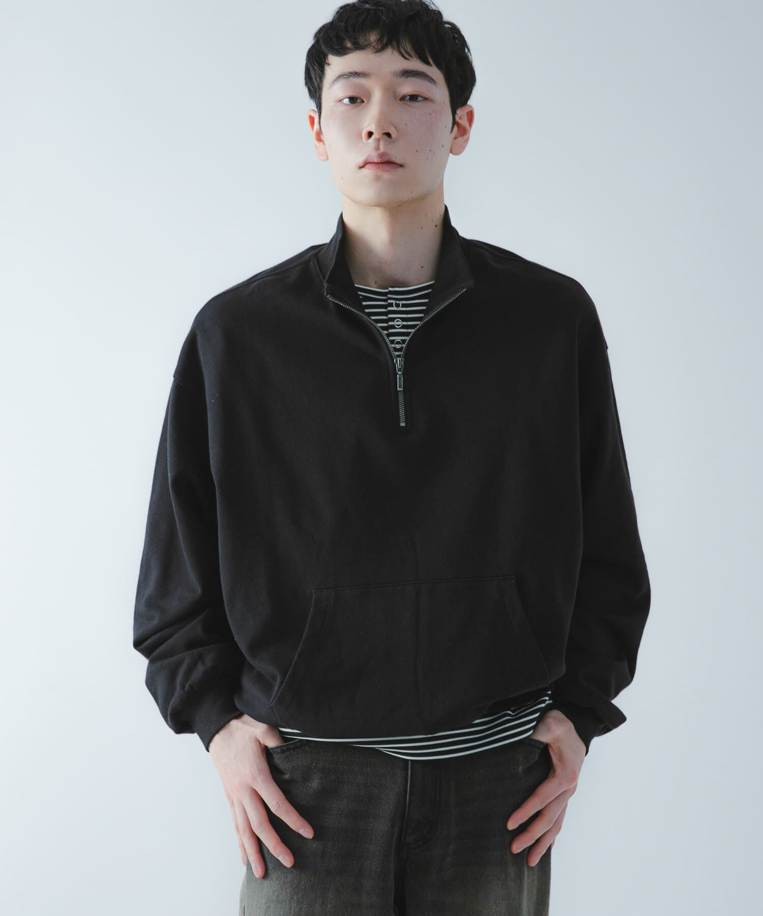 SENSE OF PLACE by URBAN RESEARCH「『洗濯可/撥水/防花粉』SKINProofハーフジップスウェット」|スウェット・ジャージ|