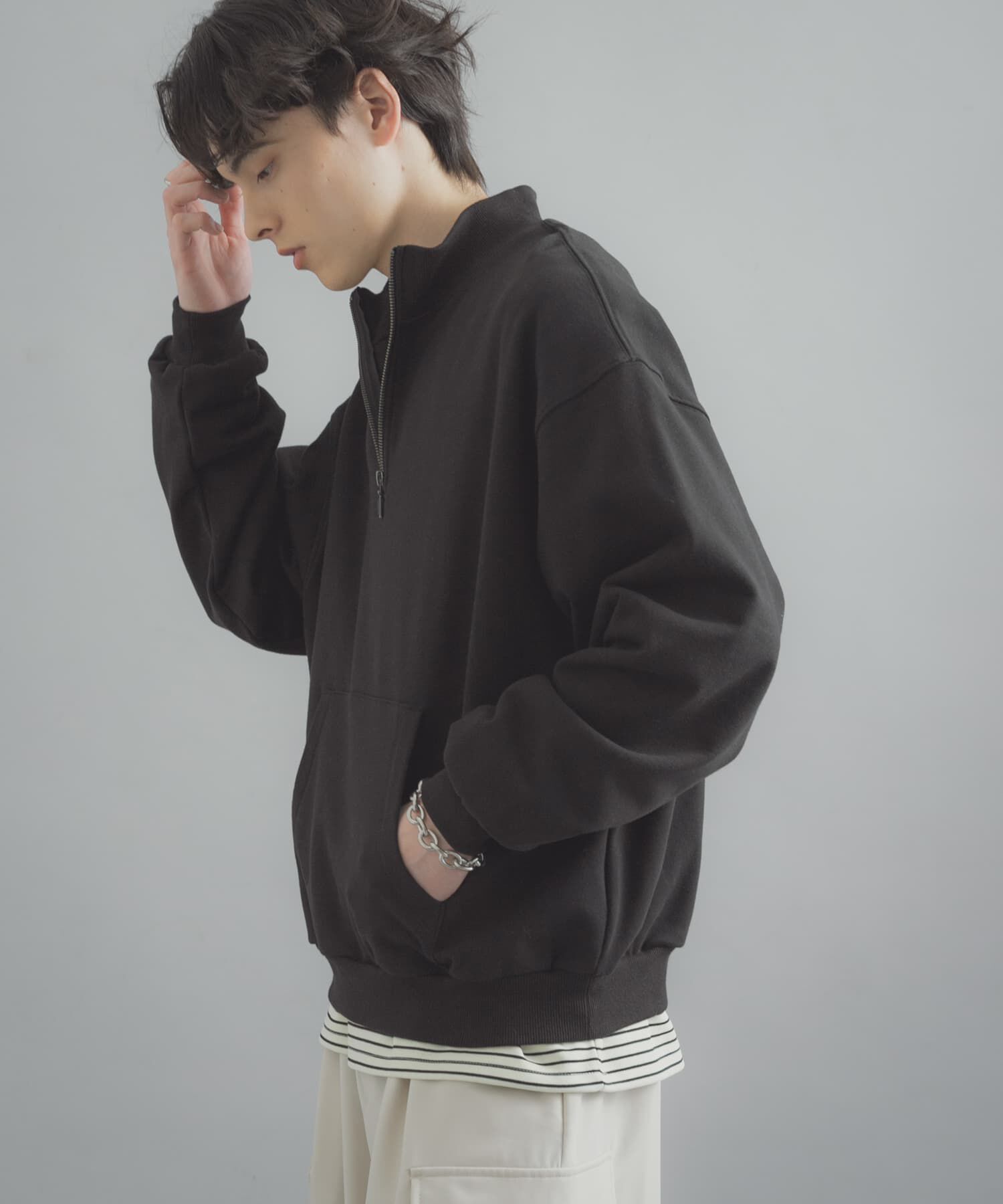 SENSE OF PLACE by URBAN RESEARCH「『洗濯可/撥水/防花粉』SKINProofハーフジップスウェット」|スウェット・ジャージ|