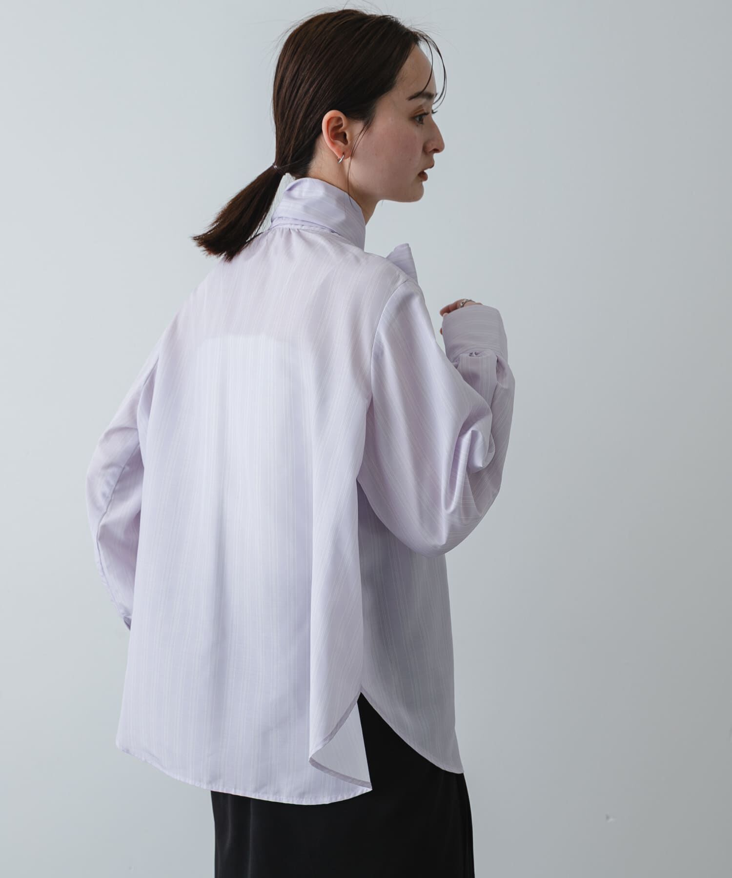 SENSE OF PLACE by URBAN RESEARCH「『イージーケア』ボウタイリボンブラウス」|シャツ・ブラウス|