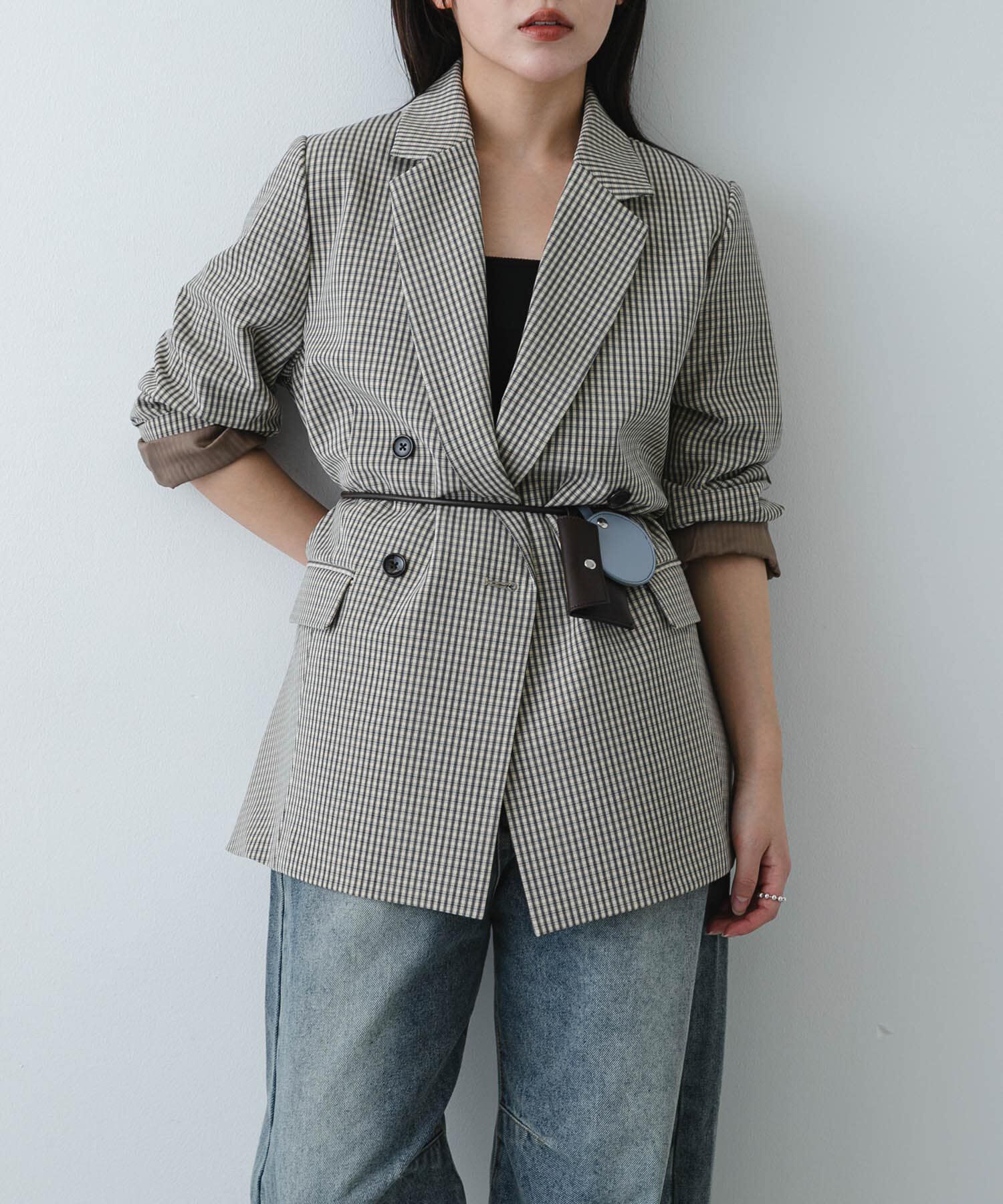 SENSE OF PLACE by URBAN RESEARCH「『イージーケア』ダブルテーラードジャケット」|その他|ベージュ系その他