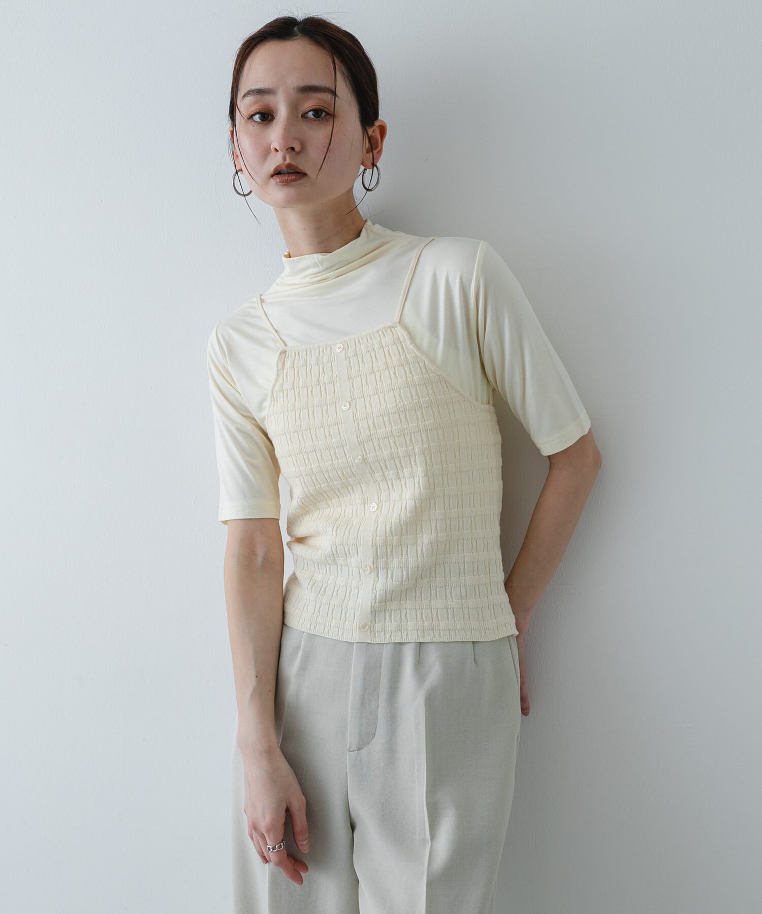 SENSE OF PLACE by URBAN RESEARCH「『洗濯可』ホルターネックボタンビスチェ」|その他|