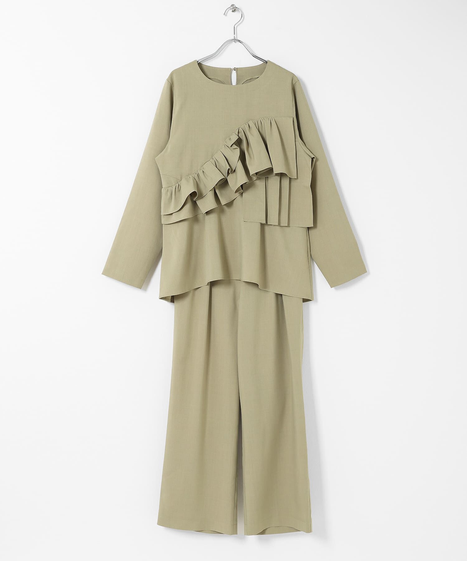 SENSE OF PLACE by URBAN RESEARCH「フリルトップパンツセットアップ」|ワンピース|