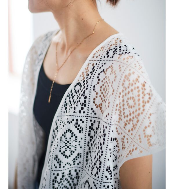 le.coeur blanc「ブロックレースロングジレ」|ベスト・ジレ|