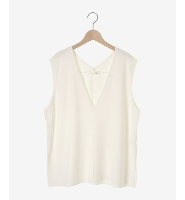 le.coeur blanc「《手洗い可能》ミラノリブVネックベスト」|ベスト・ジレ|