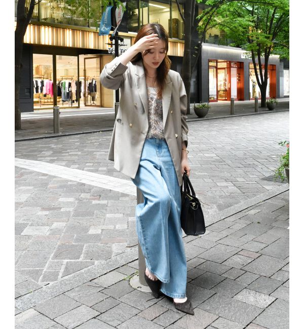  「TORRAZZO DONNAチュール&times;シャギーニットベスト」|ベスト・ジレ|