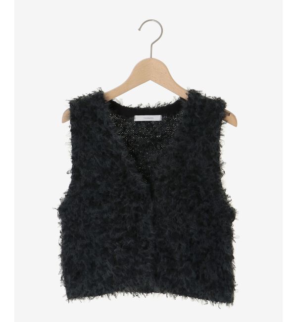  「TORRAZZO DONNAチュール&times;シャギーニットベスト」|ベスト・ジレ|