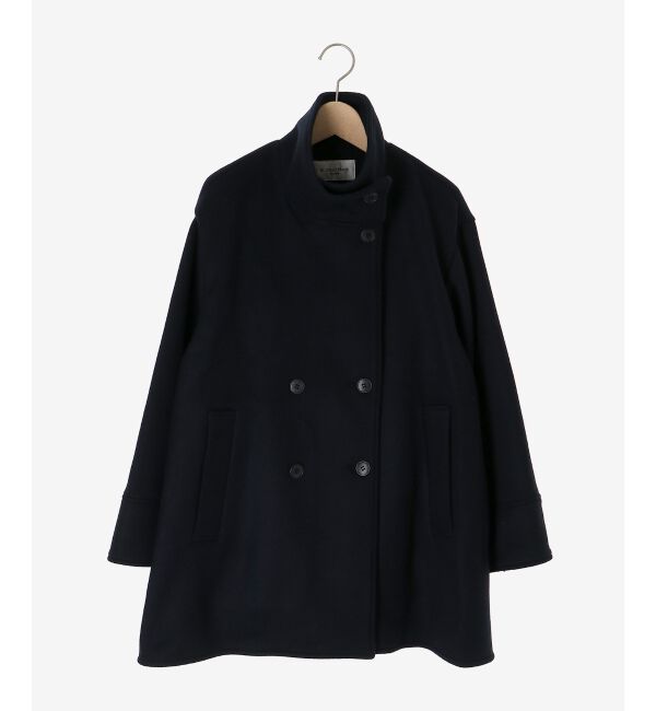  「スタンドネックテントラインウールコート」|その他|