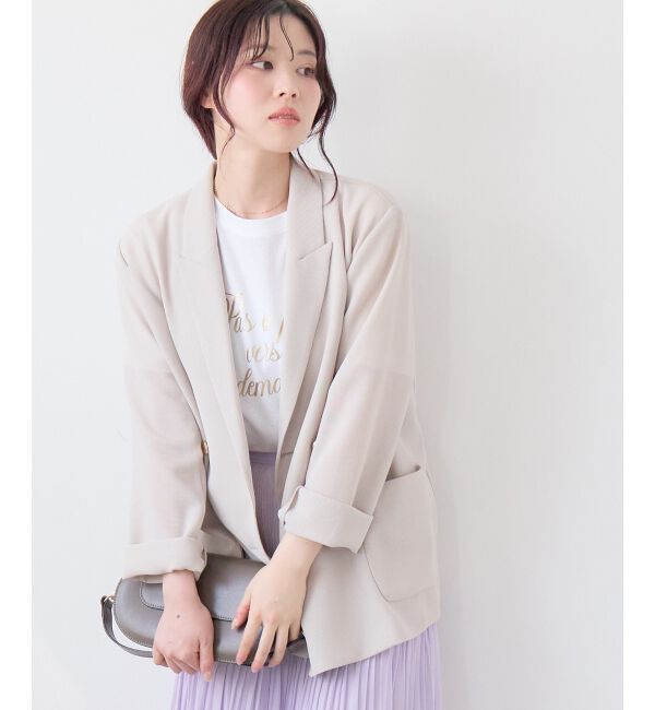  「≪手洗い可能≫メッシュダブルブレストジャケット」|その他|