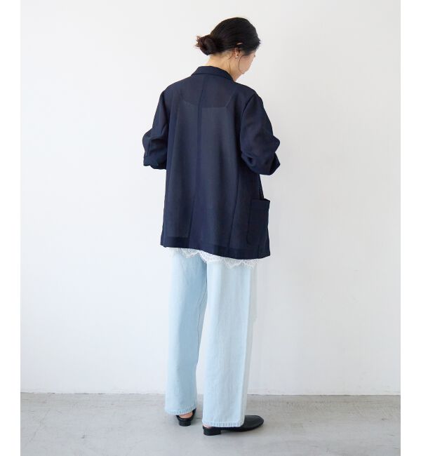  「≪手洗い可能≫メッシュダブルブレストジャケット」|その他|