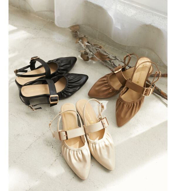 MAJESTICLEGON「ふかふかフィットギャザーミュール」|その他|アイボリー