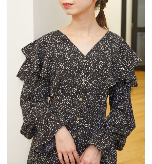 MAJESTICLEGON「スタイルアップフリルワンピース」|ワンピース|