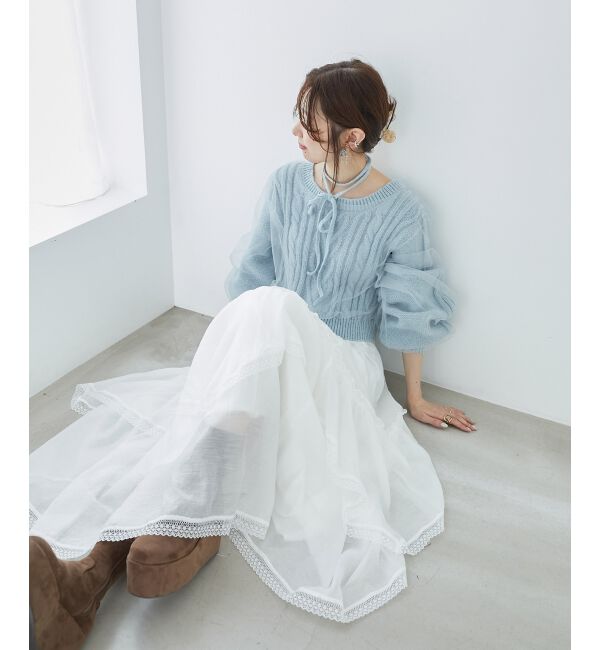 MAJESTICLEGON「ティアードヘムラインスカート」|スカート|オフ