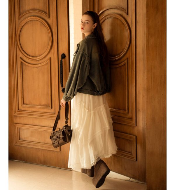 MAJESTICLEGON「ティアードヘムラインスカート」|スカート|