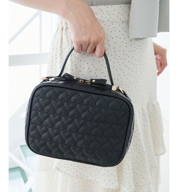  「ハートキルティングスクエアバッグ」|ショルダー・メッセンジャー|