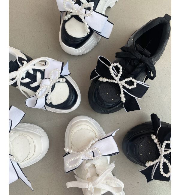  「2WAYリボンビジュースニーカー」|スニーカー|