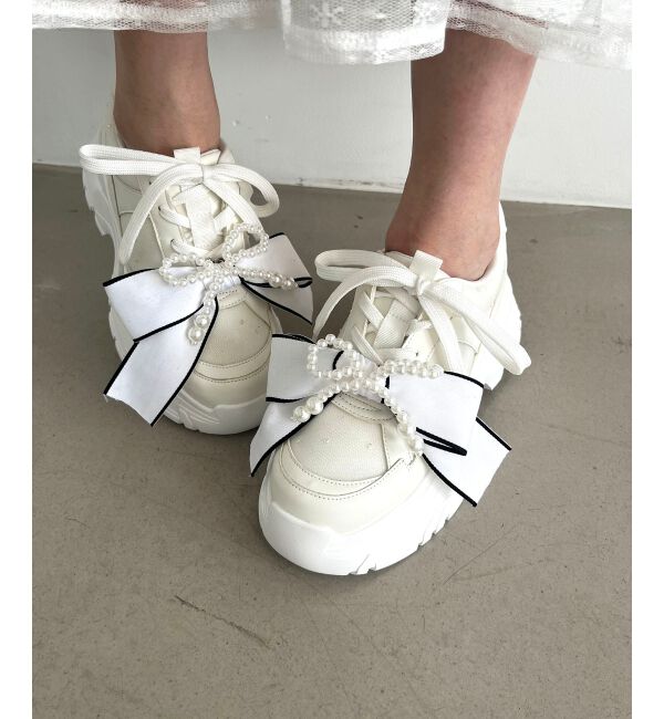  「2WAYリボンビジュースニーカー」|スニーカー|