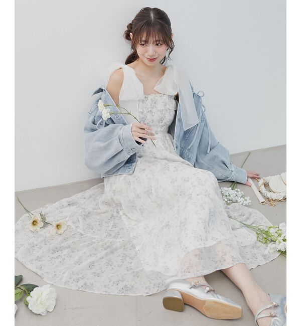  「2wayショルダーリボンキャミワンピ」|ワンピース|