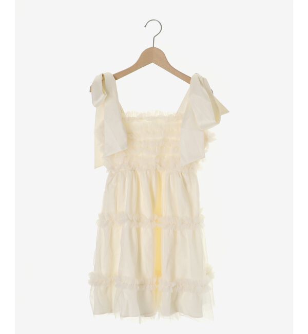  「フリルチュールミニワンピース」|ワンピース|