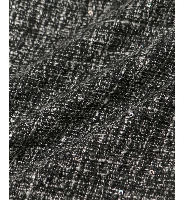  「キラキラツイードミディブルゾン」|ブルゾン・スタジャン|