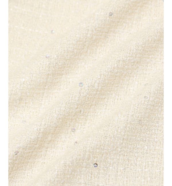  「キラキラツイードミディブルゾン」|ブルゾン・スタジャン|