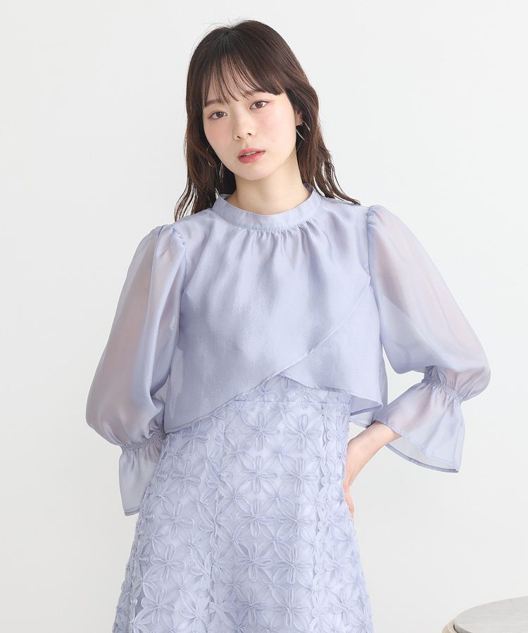 earth music&ecology「SET2点シアーブラウス＋3Dレースワンピース」|ワンピース|