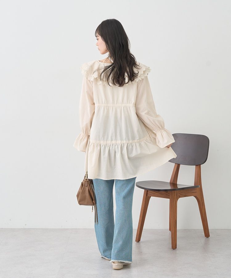 earth music&ecology「カットオフフレアデニムパンツ」|デニム|