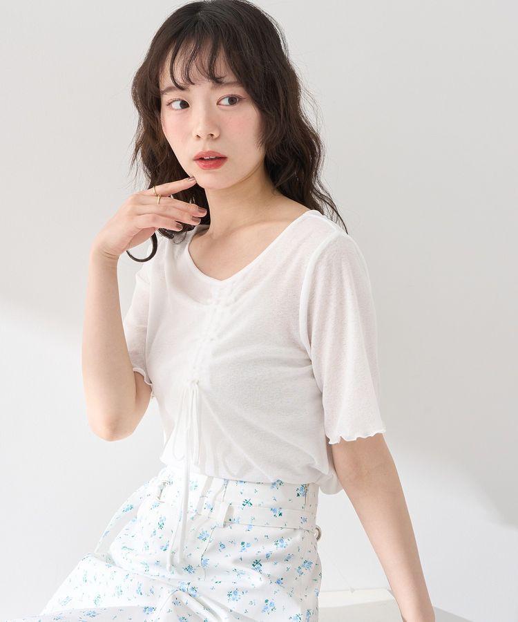 earth music&ecology「アシメネックドロストシアープルオーバー」|Tシャツ・カットソー|