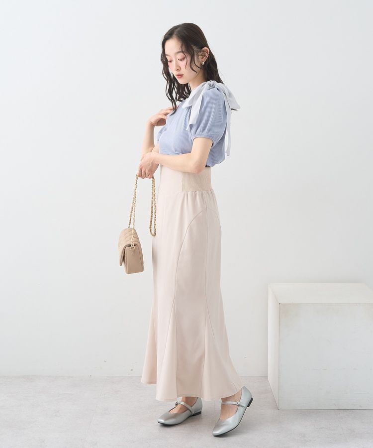 earth music&ecology「サイドリブパネルラインマーメイドスカート」|タイト|