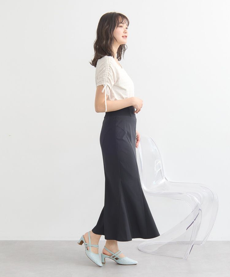earth music&ecology「サイドリブパネルラインマーメイドスカート」|タイト|